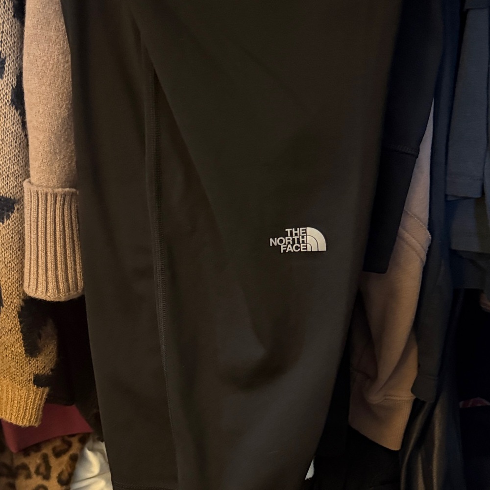 The North Face stretchy Black Jogger Pants with White Logo
